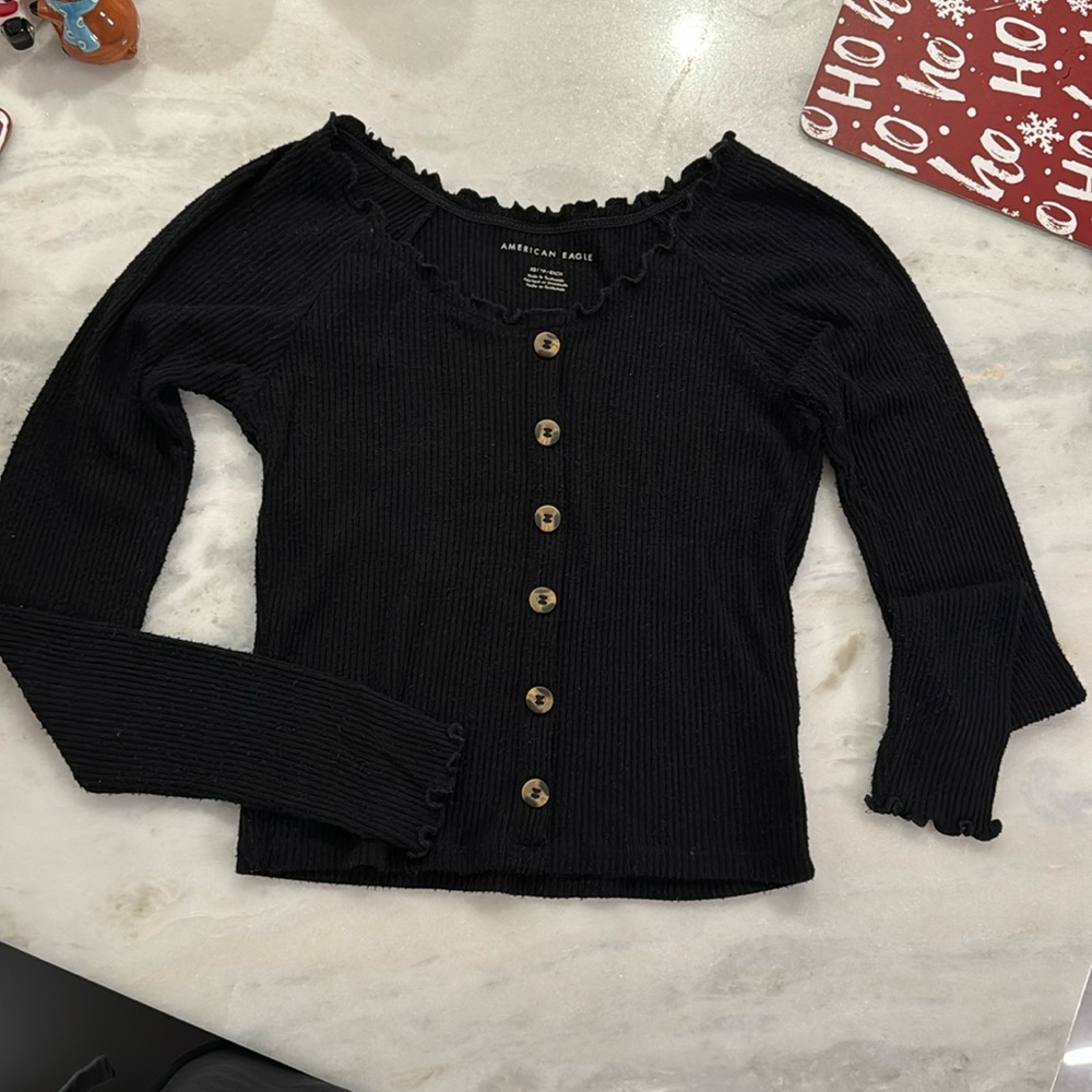 American Eagle XSmall Black Long sleeve